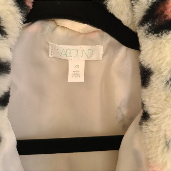 Abound Faux Fur Leopard Print Wrap Jacket XXS - Picture 3 of 8